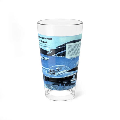 MI's Wonderful Car-Boat (Magazine Illustration) Pint Glass 16oz 16oz - Go Mug Yourself