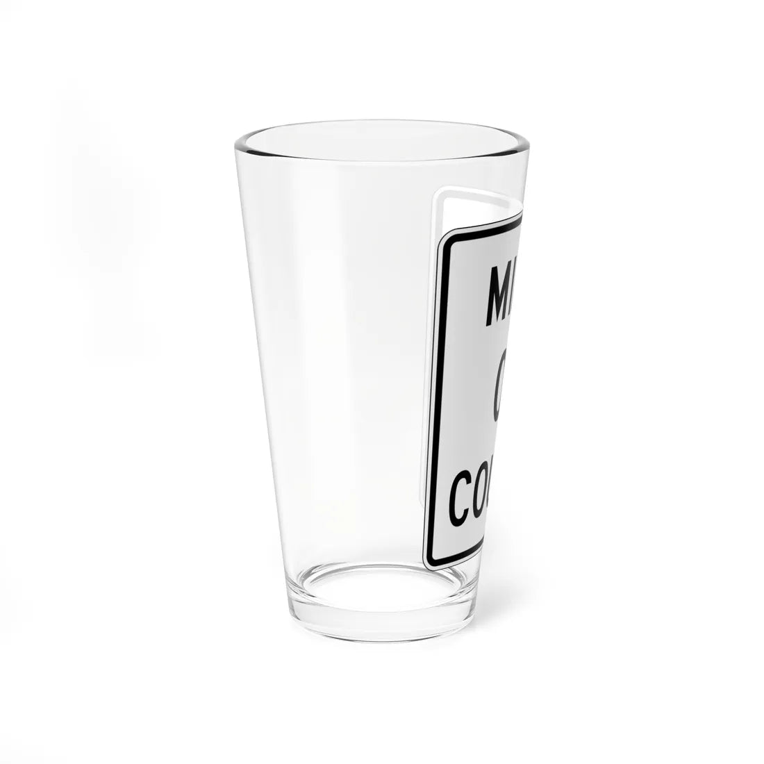 Miami County OH template (Ohio) (Road Sign) Pint Glss 16oz - Go Mug Yourself