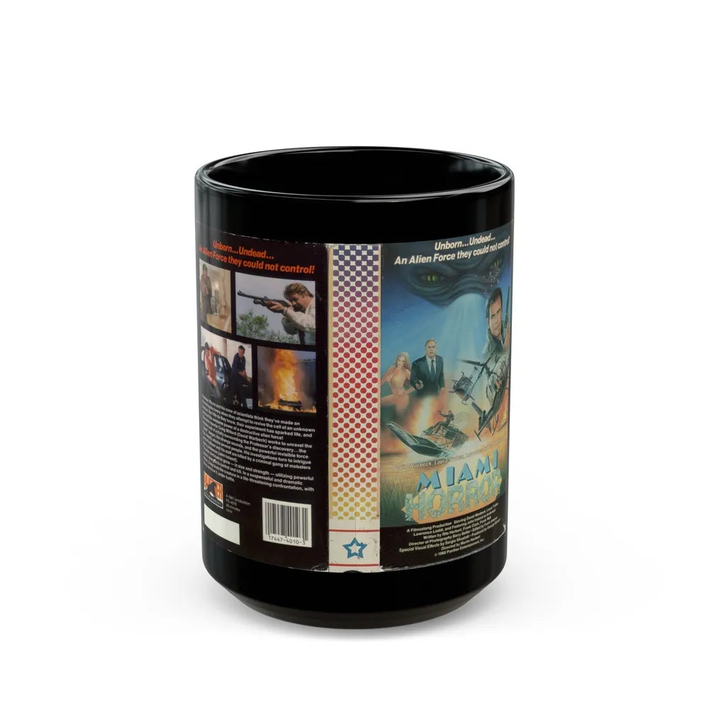 MIAMI HORROR VERSION 2 (VHS COVER) - Black Coffee Mug-15oz-Go Mug Yourself