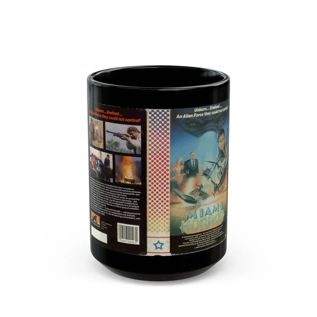 MIAMI HORROR VERSION 2 (VHS COVER) - Black Coffee Mug 15oz - Go Mug Yourself