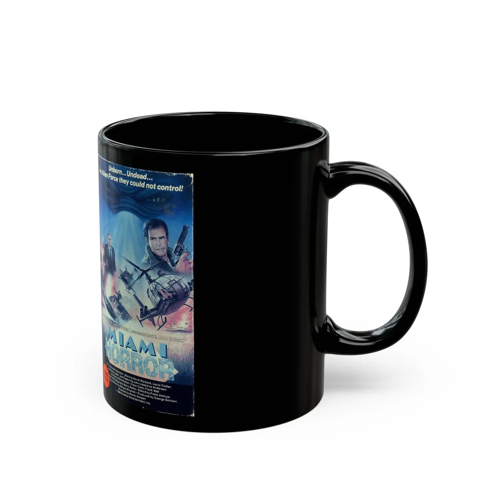 MIAMI HORROR (VHS COVER) - Black Coffee Mug-Go Mug Yourself