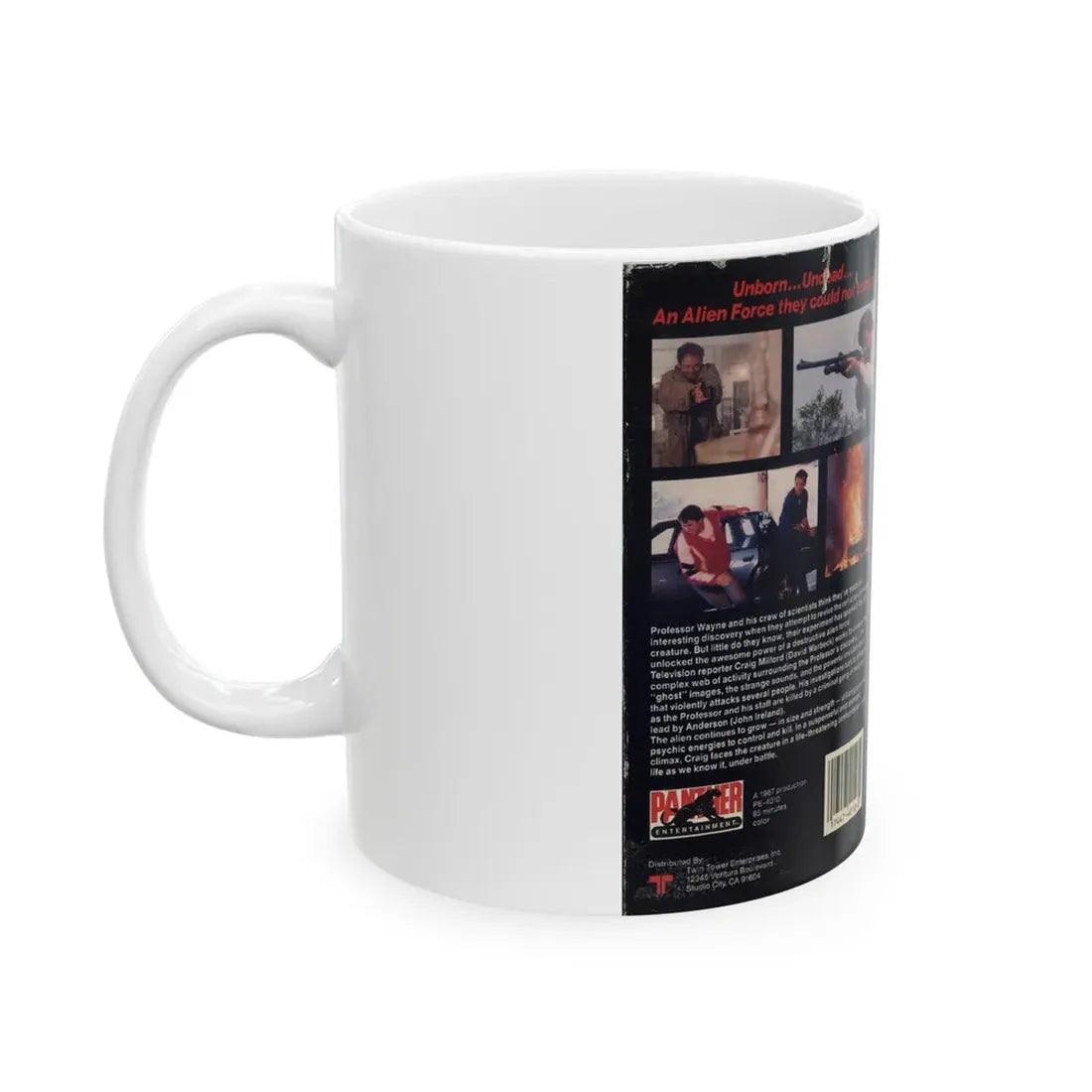 MIAMI HORROR (VHS COVER) - White Coffee Mug - Go Mug Yourself