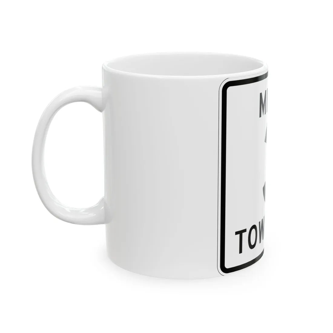 Miami Township Route 3 Logan County Ohio (Ohio) (Road Sign) White Coffee Mug - Go Mug Yourself
