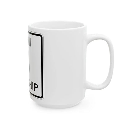 Miami Township Route 3 Logan County Ohio (Ohio) (Road Sign) White Coffee Mug - Go Mug Yourself