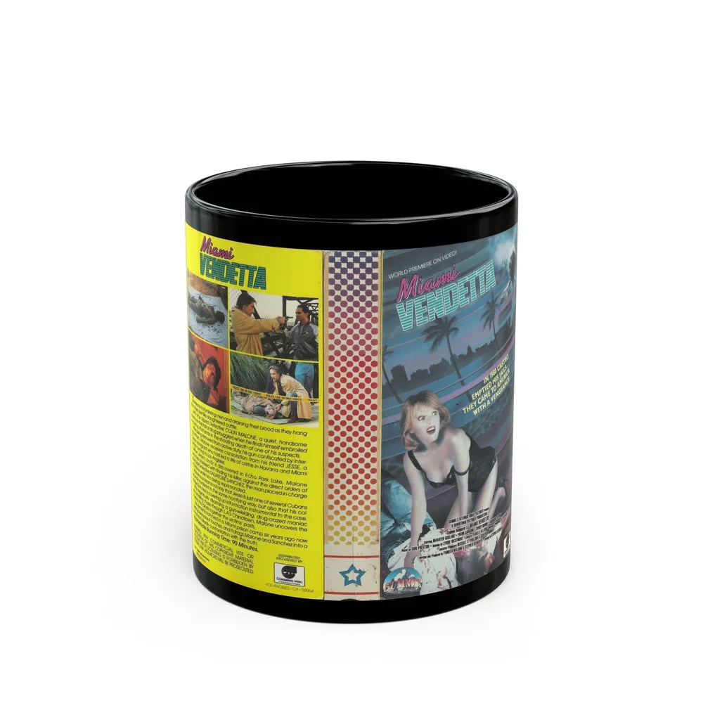 MIAMI VENDETTA (VHS COVER) - Black Coffee Mug-11oz-Go Mug Yourself