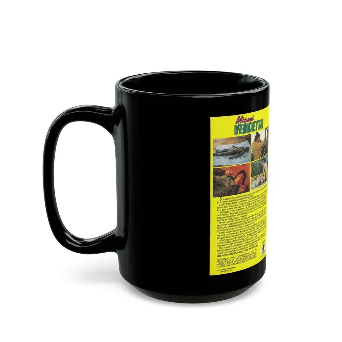 MIAMI VENDETTA (VHS COVER) - Black Coffee Mug - Go Mug Yourself