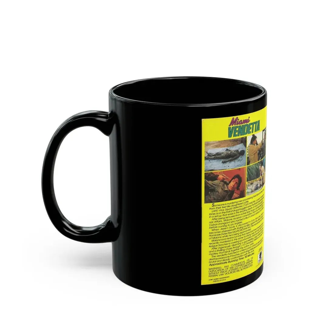 MIAMI VENDETTA (VHS COVER) - Black Coffee Mug - Go Mug Yourself
