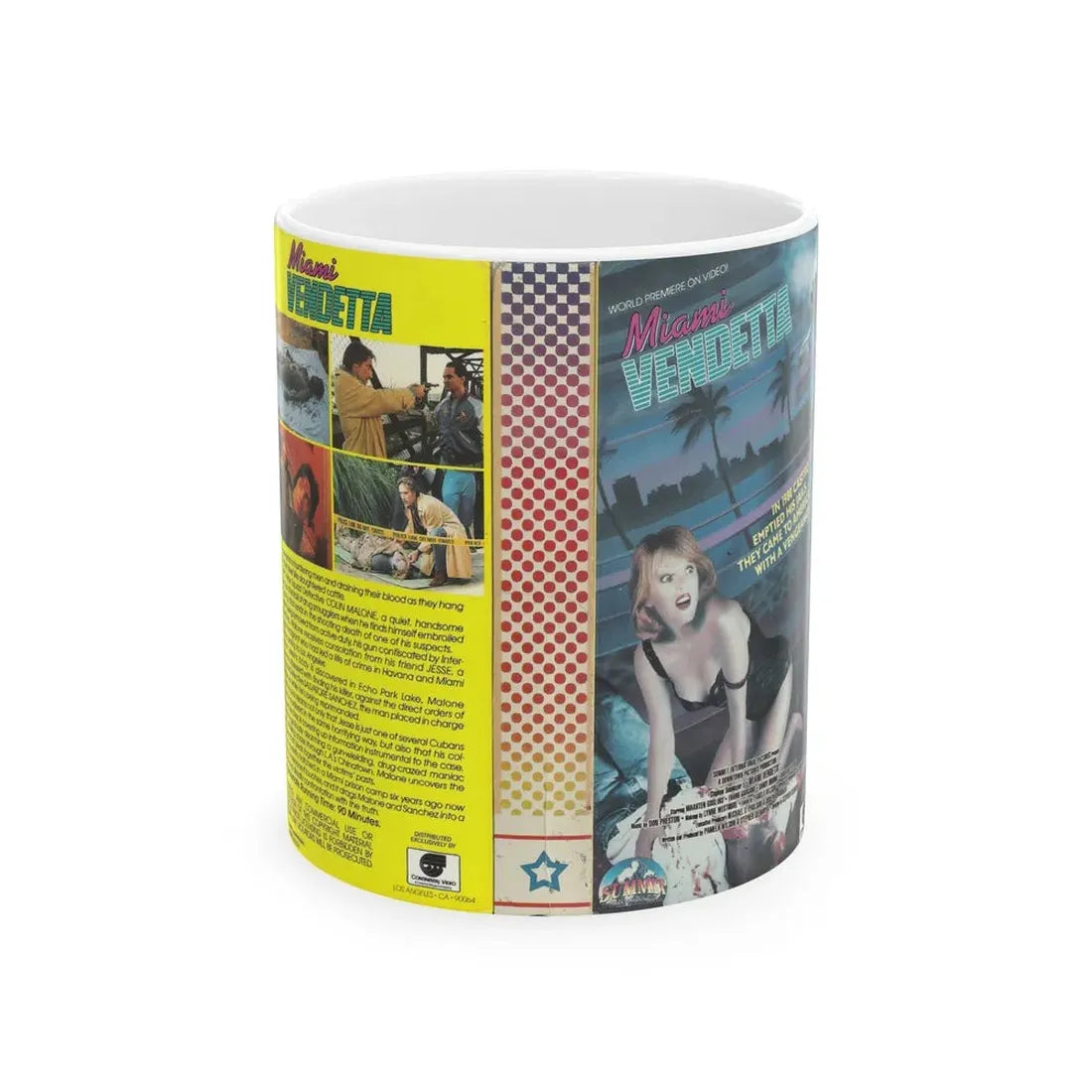 MIAMI VENDETTA (VHS COVER) - White Coffee Mug 11oz - Go Mug Yourself