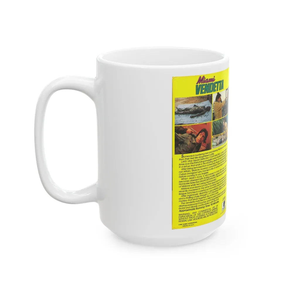 MIAMI VENDETTA (VHS COVER) - White Coffee Mug-Go Mug Yourself