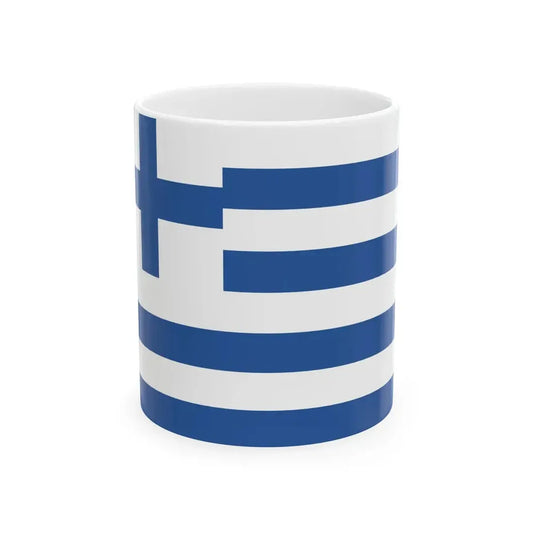 Miaoulis flag (Greece) White Coffee Mug 11oz - Go Mug Yourself