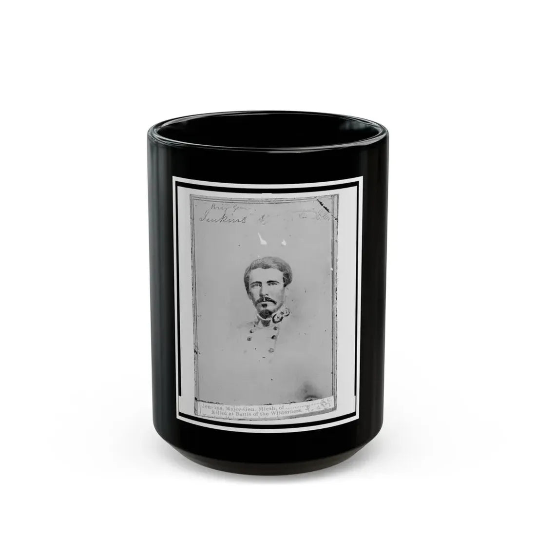 Micah Jenkins, Brigadier General, C.S.A., Head-And-Shoulders Portrait, In Uniform, Facing Front (U.S. Civil War) Black Coffee Mug 15oz - Go Mug Yourself
