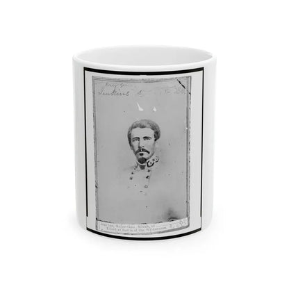 Micah Jenkins, Brigadier General, C.S.A., Head-And-Shoulders Portrait, In Uniform, Facing Front (U.S. Civil War) White Coffee Mug 11oz - Go Mug Yourself