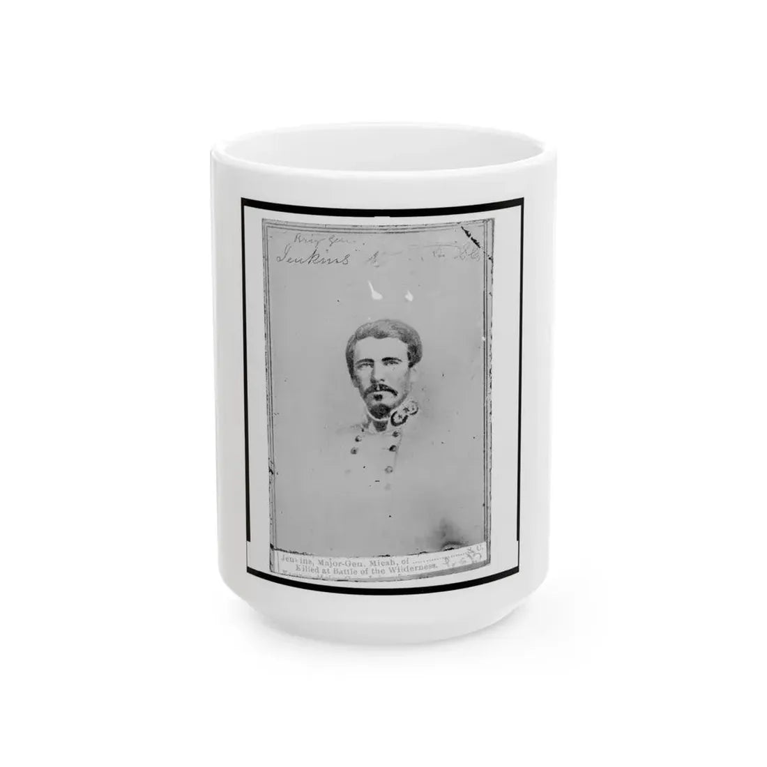 Micah Jenkins, Brigadier General, C.S.A., Head-And-Shoulders Portrait, In Uniform, Facing Front (U.S. Civil War) White Coffee Mug 15oz - Go Mug Yourself