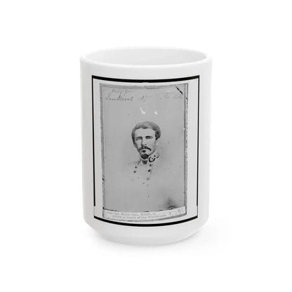 Micah Jenkins, Brigadier General, C.S.A., Head-And-Shoulders Portrait, In Uniform, Facing Front (U.S. Civil War) White Coffee Mug 15oz - Go Mug Yourself