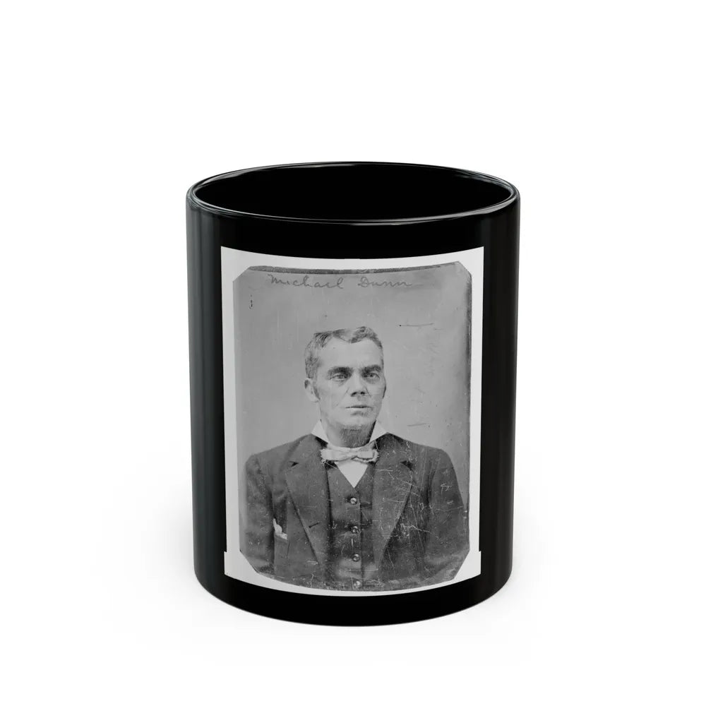 Michael Dunn, Half-Length Portrait, Facing Front (U.S. Civil War) Black Coffee Mug-11oz-Go Mug Yourself