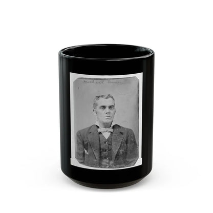 Michael Dunn, Half-Length Portrait, Facing Front (U.S. Civil War) Black Coffee Mug-15oz-Go Mug Yourself