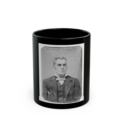 Michael Dunn, Half-Length Portrait, Facing Front (U.S. Civil War) Black Coffee Mug 11oz - Go Mug Yourself