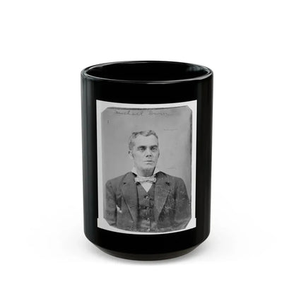 Michael Dunn, Half-Length Portrait, Facing Front (U.S. Civil War) Black Coffee Mug 15oz - Go Mug Yourself