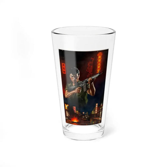 Michael Herring (attributed) Mack Bolan  The Executioner 123 War Born, Paperback Novel Cover (Gold Eagle, 1989) - Pint Glass 16oz 16oz - Go Mug Yourself