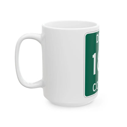 Michigan 186 Delta County (Michigan) (Road Sign) White Coffee Mug - Go Mug Yourself