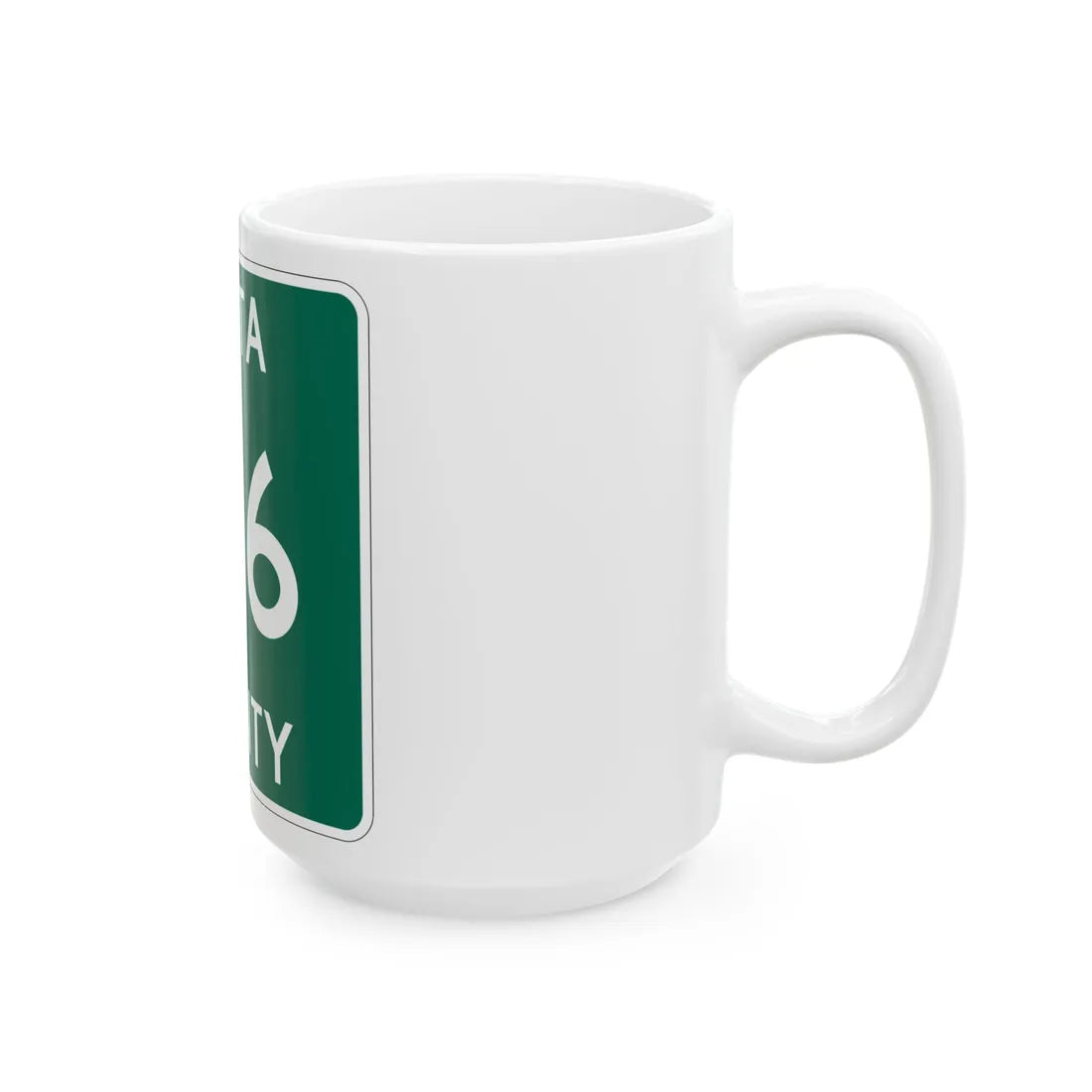 Michigan 186 Delta County (Michigan) (Road Sign) White Coffee Mug - Go Mug Yourself