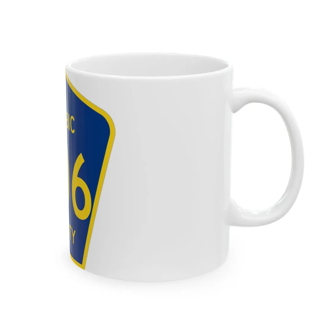 Michigan 206 Gogebic County (Michigan) (Road Sign) White Coffee Mug - Go Mug Yourself