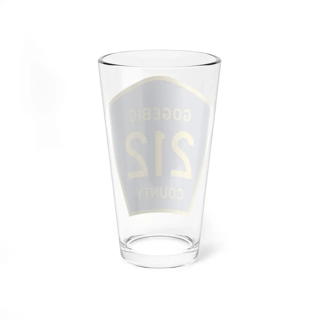 Michigan 212 Gogebic County (Michigan) (Road Sign) Pint Glass 16oz - Go Mug Yourself
