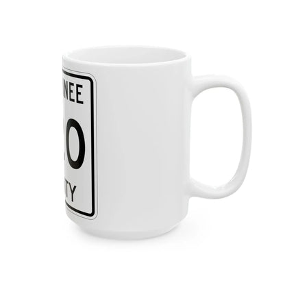 Michigan 320 Menominee County (Michigan) (Road Sign) White Coffee Mug - Go Mug Yourself