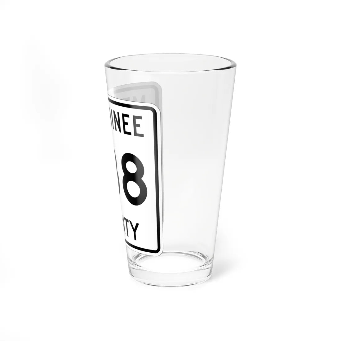 Michigan 338 Menominee County (Michigan) (Road Sign) Pint Glss 16oz - Go Mug Yourself