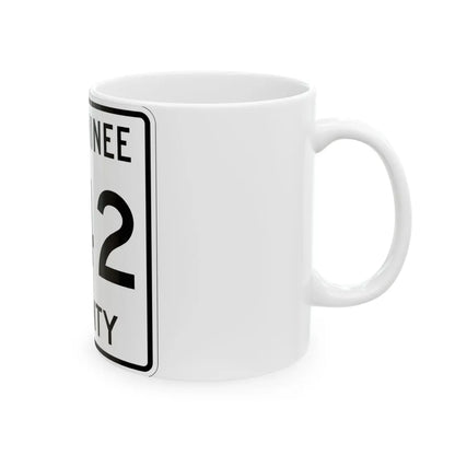 Michigan 342 Menominee County (Michigan) (Road Sign) White Coffee Mug - Go Mug Yourself