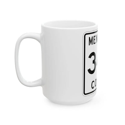 Michigan 342 Menominee County (Michigan) (Road Sign) White Coffee Mug - Go Mug Yourself