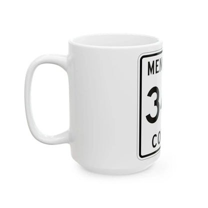 Michigan 346 Menominee County (Michigan) (Road Sign) White Coffee Mug - Go Mug Yourself