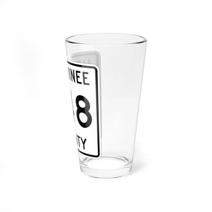 Michigan 348 Menominee County (Michigan) (Road Sign) Pint Glss 16oz - Go Mug Yourself