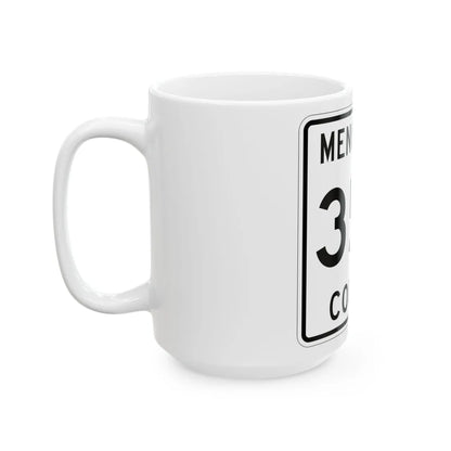 Michigan 352 Menominee County (Michigan) (Road Sign) White Coffee Mug - Go Mug Yourself