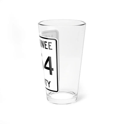 Michigan 354 Menominee County (Michigan) (Road Sign) Pint Glass 16oz - Go Mug Yourself