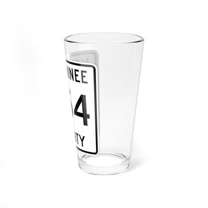 Michigan 354 Menominee County (Michigan) (Road Sign) Pint Glss 16oz - Go Mug Yourself