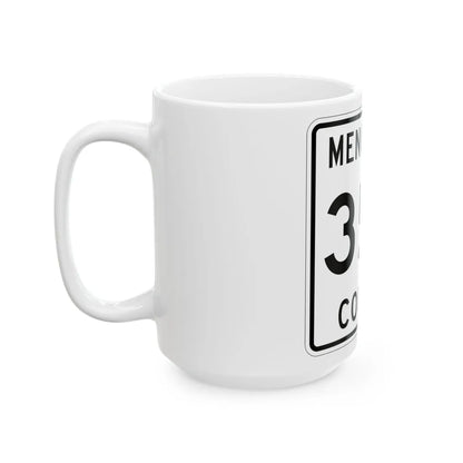 Michigan 354 Menominee County (Michigan) (Road Sign) White Coffee Mug - Go Mug Yourself