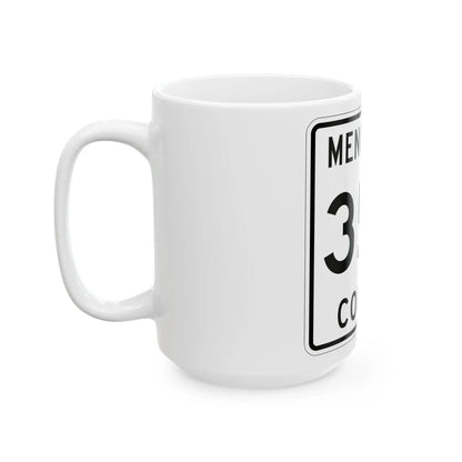 Michigan 356 Menominee County (Michigan) (Road Sign) White Coffee Mug - Go Mug Yourself