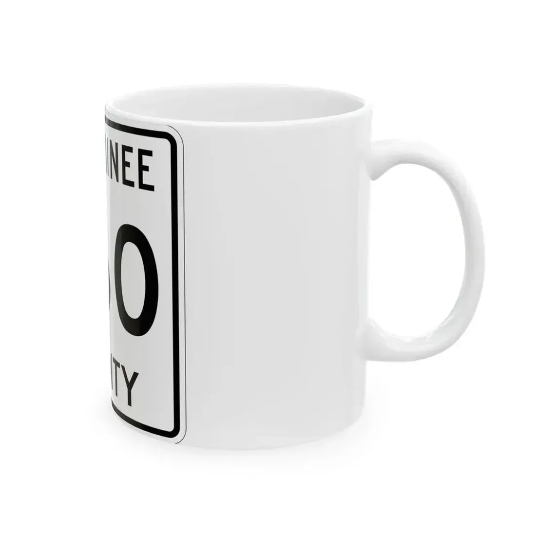 Michigan 360 Menominee County (Michigan) (Road Sign) White Coffee Mug - Go Mug Yourself