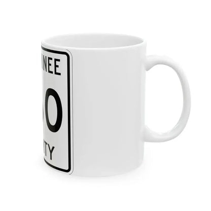 Michigan 360 Menominee County (Michigan) (Road Sign) White Coffee Mug - Go Mug Yourself