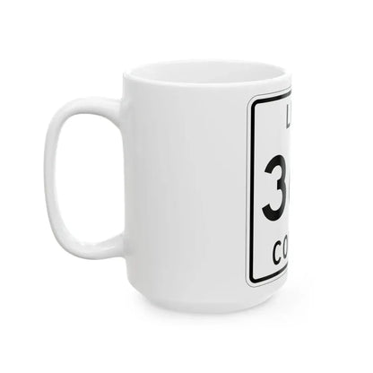 Michigan 363 Luce County (Michigan) (Road Sign) White Coffee Mug - Go Mug Yourself