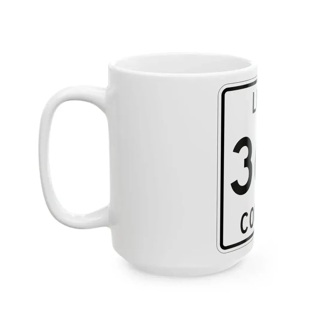 Michigan 365 Luce County (Michigan) (Road Sign) White Coffee Mug - Go Mug Yourself