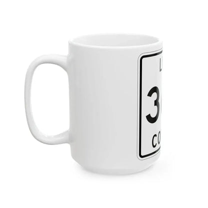 Michigan 365 Luce County (Michigan) (Road Sign) White Coffee Mug - Go Mug Yourself