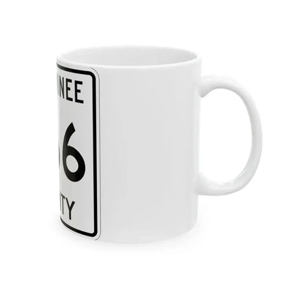 Michigan 366 Menominee County (Michigan) (Road Sign) White Coffee Mug - Go Mug Yourself