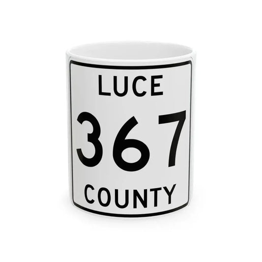 Michigan 367 Luce County (Michigan) (Road Sign) White Coffee Mug 11oz - Go Mug Yourself