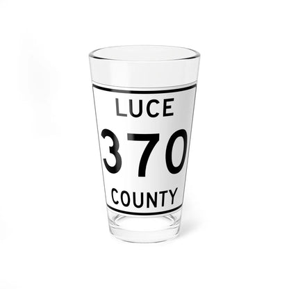 Michigan 370 Luce County (Michigan) (Road Sign) Pint Glss 16oz 16oz - Go Mug Yourself