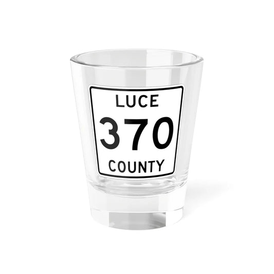 Michigan 370 Luce County (Michigan) (Road Sign) Shot Glass 1.5oz 1.5oz - Go Mug Yourself
