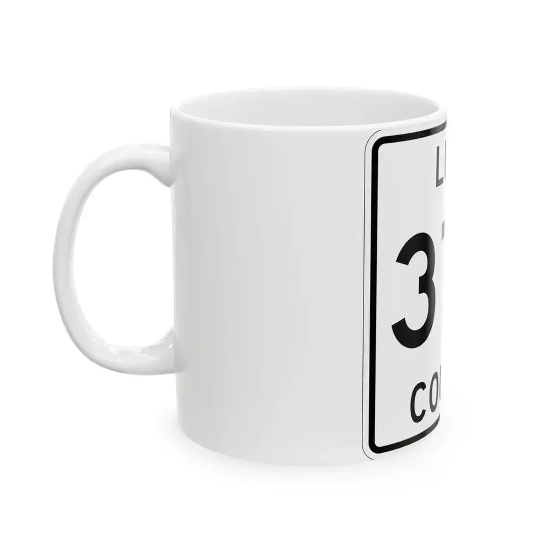 Michigan 370 Luce County (Michigan) (Road Sign) White Coffee Mug - Go Mug Yourself