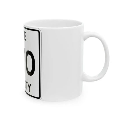 Michigan 370 Luce County (Michigan) (Road Sign) White Coffee Mug - Go Mug Yourself