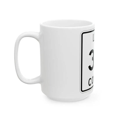 Michigan 371 Luce County (Michigan) (Road Sign) White Coffee Mug - Go Mug Yourself
